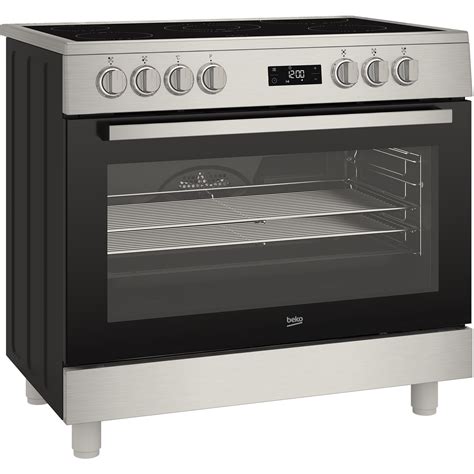 Beko 90cm Single Oven Electric Range Cooker Stainless Steel