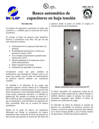 Banco Automatico De Capacitores En Bt Pdf