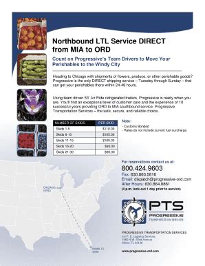 Fillable Online Northbound Ltl Service Direct Fax Email Print Pdffiller