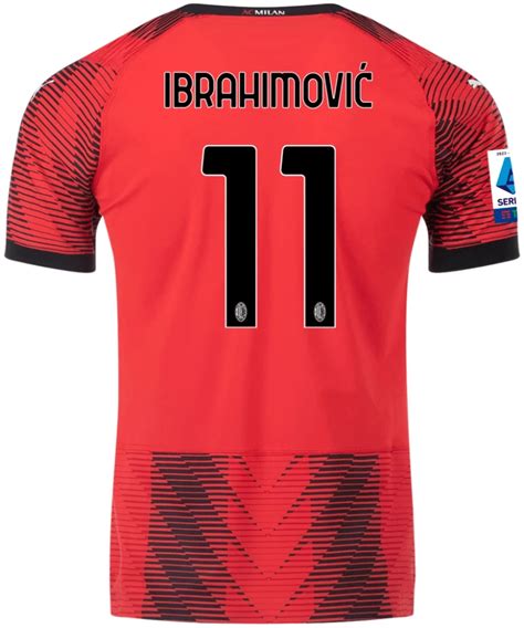 Zlatan Ibrahimović AC Milan 23 24 Authentic Home Jersey JerseyMotion