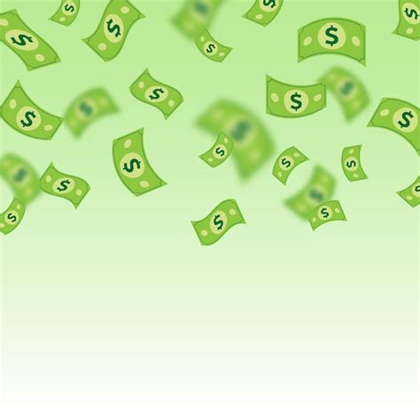 Premium Vector Falling Dollar Bills Money Rain Vector Illustration