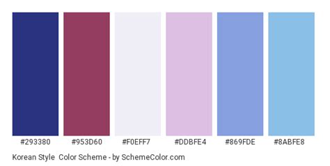 Korean Style Color Scheme » Blue » SchemeColor.com