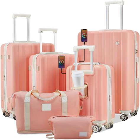 Amazon Imiomo Luggage Sets 4 Piece Expandable Luggage Set With 2