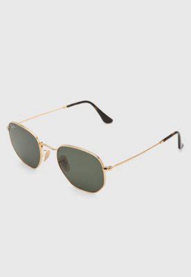 Óculos de Sol Ray Ban Hexagonal Dourado Compre Agora Dafiti Brasil