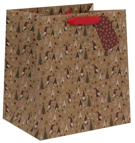 Glick Christmas Gift Wrap Shopper Bag Nordic Gonk Highworth Emporium