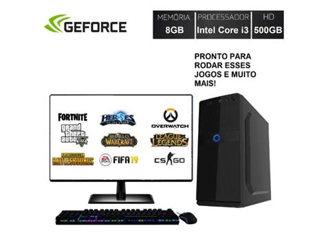 PC Gamer EasyPC GT610 Intel Core i3 8 GB 500 Linux o Melhor Preço é