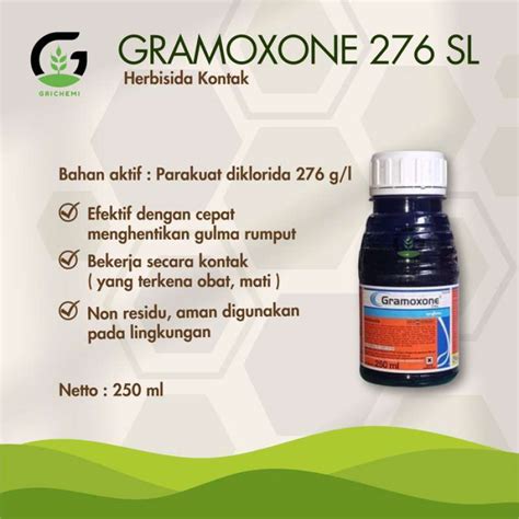 Promo Gramoxone 276 Sl Herbisida Pembasmi Gulma Rumput 250 Ml Diskon 9