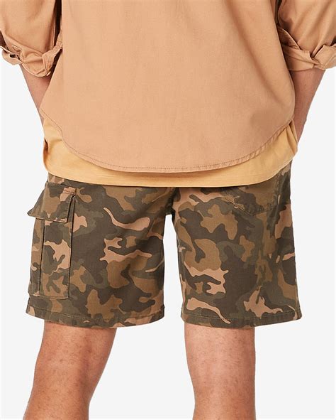 Riachuelo Short Jeans Color Masculino Cargo Camuflado Verde Pool By