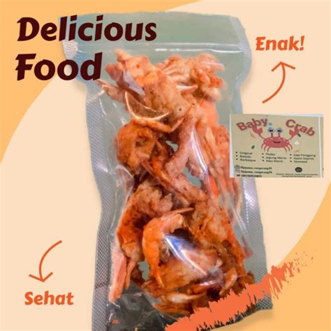 Jual Baby Crab Crispy Halal 100gr Kepiting Kriuk Rajungan Kecil