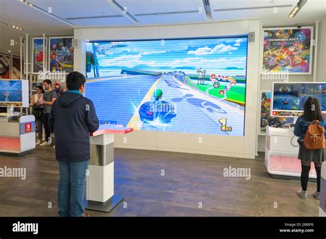 Nintendo New York Store Interior Rockefeller Center Nyc Usa Stock