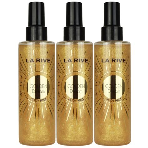 La Rive Shimmer Mist Golden Dream 3 X 200 Ml Body Mist