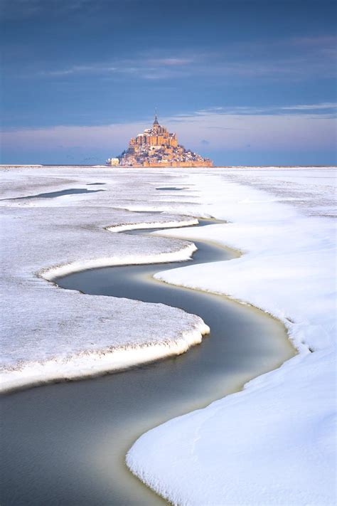 Mathieu Rivrin Photographe De Bretagne Neige Au Mont Saint Michel