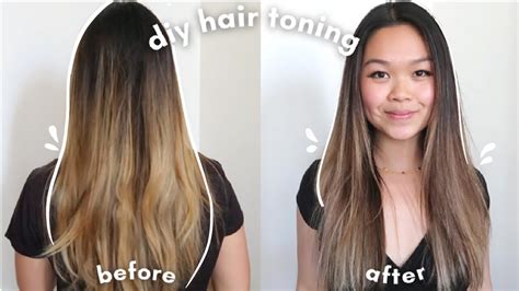 Tone Your Hair At Home Brassy To Ashy Balayage Under Using