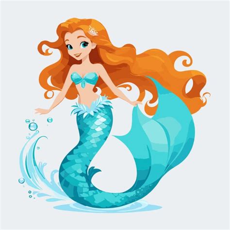 Premium Vector Mermaid Vector On White Background