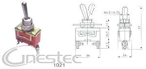 CHAVE ALAVANCA 2P 4T 15A 250V KN 1221 Cinestec