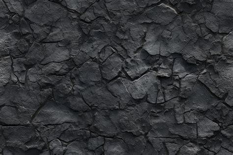 Premium AI Image | the texture of the black rock is from the rough surface.