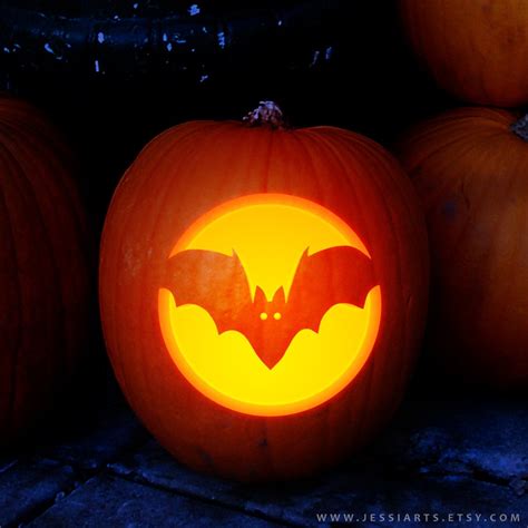 Printable Bat Pumpkin Carving Stencil Halloween Pumpkin - Etsy