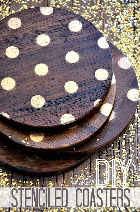 Wood Stenciled Coasters Resin Crafts Blog