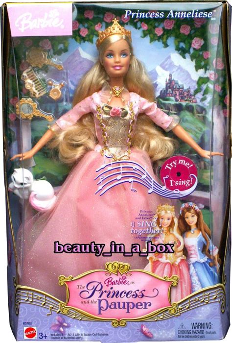 2004 Princess And The Pauper Singing Anneliese Barbie Doll 2 Куклы