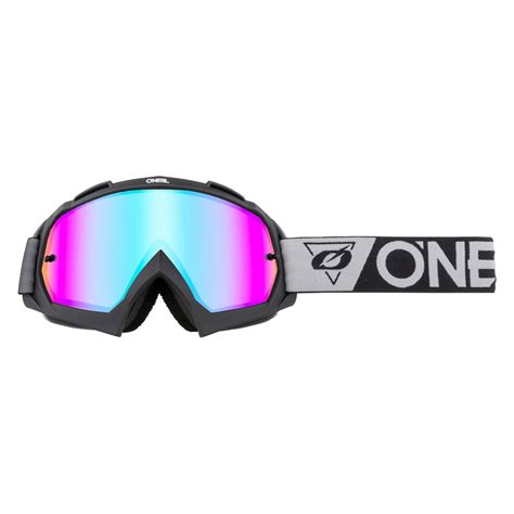 O'neal B10 Speedmetal Goggle MX DH Brille schwarz/grau/radium rot Oneal ...