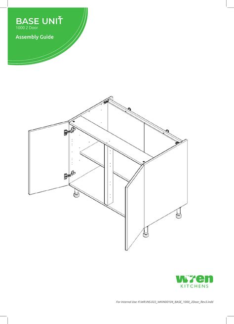 Wren Kitchens 1000mm 2 Door Base Unit Assembly Guide Manualzz