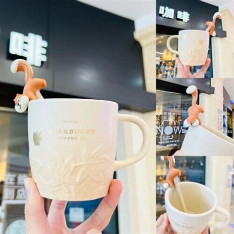 Starbuck Official Store Starbuck กลางฤดูใบไม้ร่วงเทศกาลถ้วย2022 Embossed Maple Leaf เซรามิคแก้ว