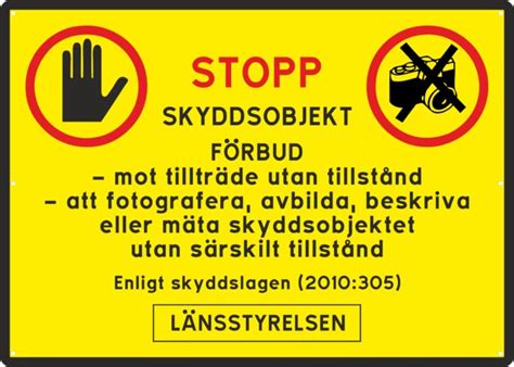 Hammarprodukter Skylt A Skyddsobjekt Aluminium