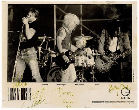 Lot Detail Guns N Roses Vintage Signed Photograph