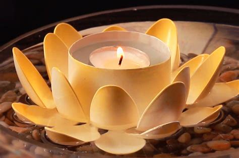 Get Zen AF With These DIY Lotus Candle Holders