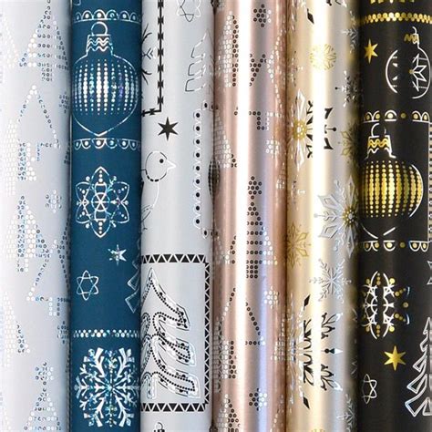 Oslo Metallic Kerstpapier Assortiment Cadeaupapier Inpakpapier Voor