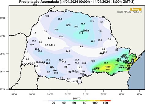 São Mateus do Sul registrou o segundo maior acumulado de chuva do