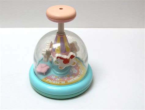 Vintage Tomy Pushn Merry Go Round Chime Toy 1980s Etsy Uk Vintage