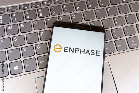 Toronto, Canada - February 1, 2021: Enphase logo on smartphone screen ...