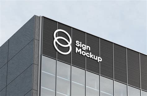 Free Building Logo Sign Mockup Psd Psfiles