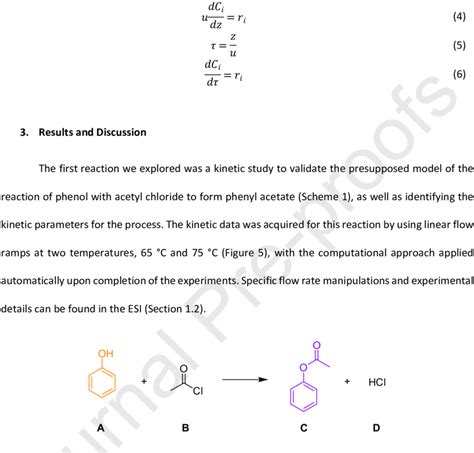 Scheme The Reaction Of Phenol With Acetyl Chloride To Form Phenyl