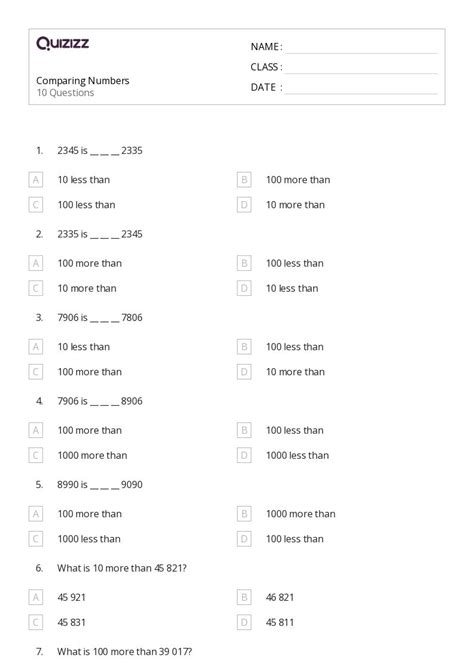 50 Comparing Decimals Worksheets On Quizizz Free And Printable