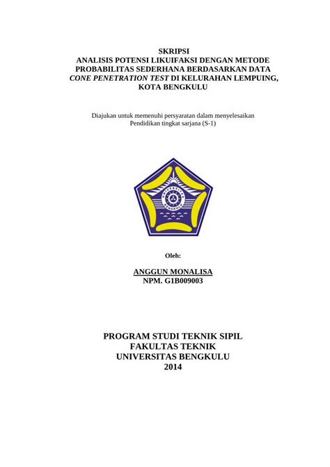 Pdf Program Studi Teknik Sipil Fakultas Teknik Repository Unib Ac Id