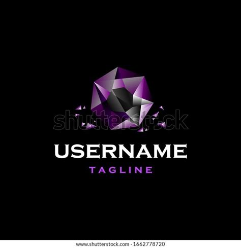 Purple Violet Diamond Logo Design Inspiration Stock Vector Royalty