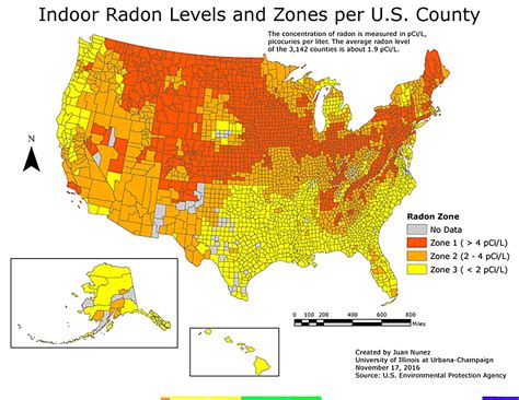 Radon Map Of North Carolina