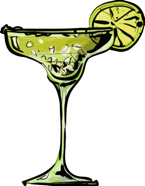 Margarita Clipart Png Margarita Glass Black And White Transparent Png