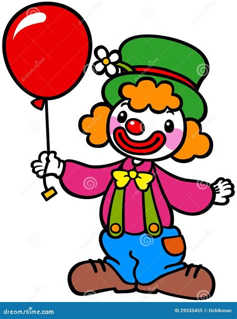 Clown With Balloon Stock Vector Illustration Of Street 29535455