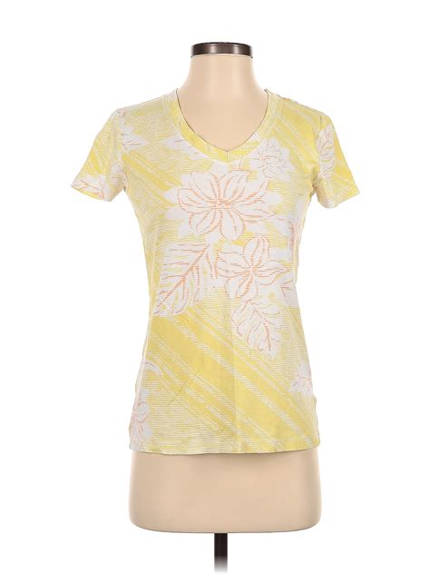 Sonoma Life Style 100 Cotton Yellow Short Sleeve T Shirt Size S 60