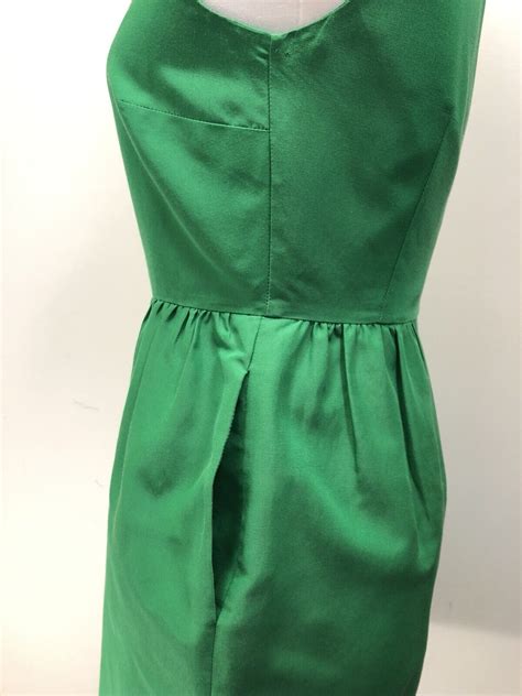 J Crew Womens Green Dress Size 0 Knee Length Cap Sleeve Lined Dress W