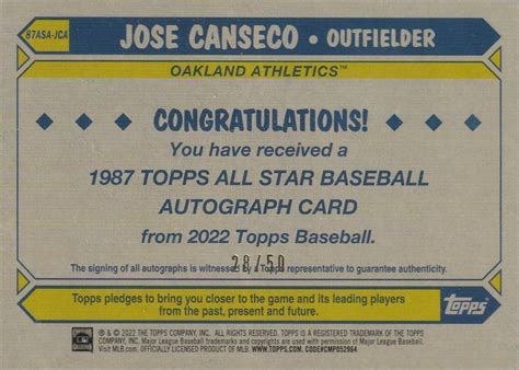 Topps Topps Baseball Th Anniversary All Stars Autographs