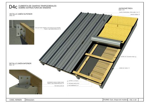 Detalles Constructivos Cad Detalle Cubierta Met Lica Con Estructura De