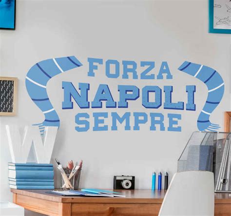 Adesivo Murale Calcio Forza Napoli Sempre Sticker Calcio TenStickers