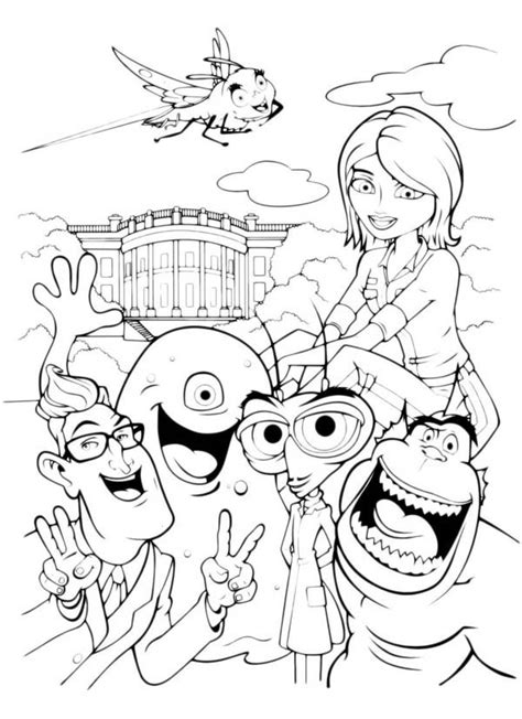 Monsters Vs Aliens Coloring Pages At Getdrawings Free Download