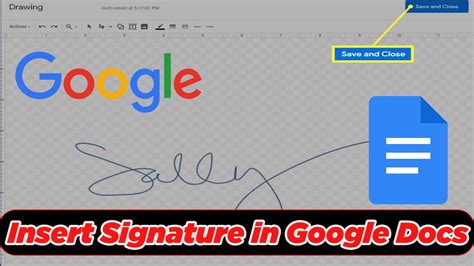 Guide Insert Signature In Google Docs Working Youtube