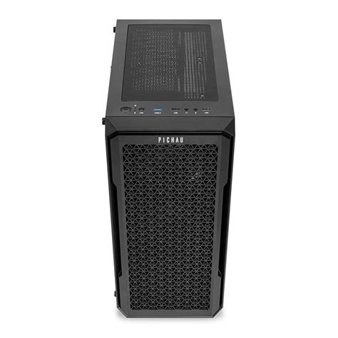 Gabinete Gamer Pichau Apus Black Mid Tower Lateral De Vidro Temperado