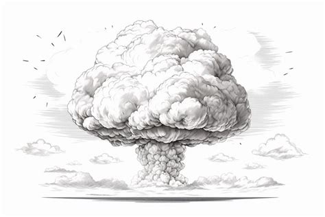 How To Draw A Mushroom Cloud Yonderoo